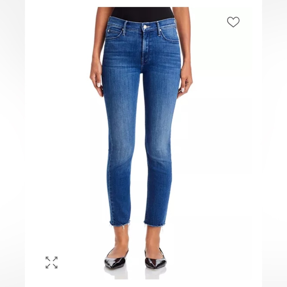 Mother The Mid Rise Dazzler Ankle Fray, Nothing Between Us, Size 29